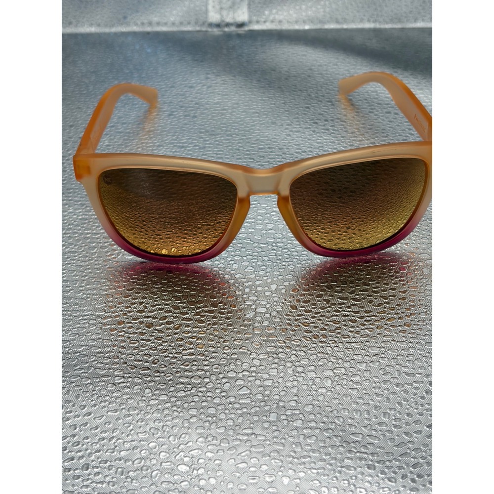 Knockaround Premiums Sunglasses Frosted Peach Magenta Ombre Amber Lens